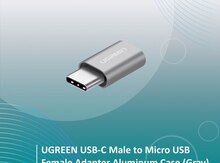 UGREEN USB-C Male to Micro USB Female Adapter Aluminum Case (Gray) US189 (30511)