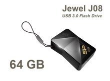 "Silicon Power Jewel J08 Flash Drive 64GB Black" Flaş kart