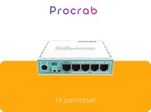 Modem "Mikrotik RB750GR3 wired router Gigabit Ethernet Turquoise, White"
