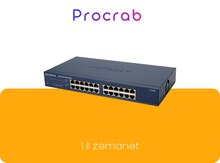 Switch "Netgear 24-port Gigabit Rack Mountable Network Switch Unmanaged Blue"