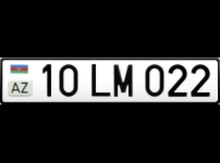 Avtomobil qeydiyyat nişanı - 10-LM-022