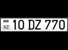 Avtomobil qeydiyyat nişanı - 10-DZ-770