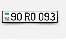 Avtomobil qeydiyyat nişanı - 90-RO-093