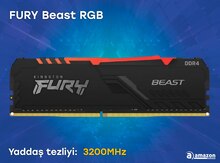 FURY Beast RGB 16GB 3200MHz DDR4 CL16 DIMM 1Gx8 FURY Beast RGB