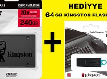 Kingston SSD 240GB+64GB flaşkart