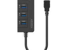 Orico HR01-U3-V1-BK-BP USB Hub + Gigabit Ethernet 