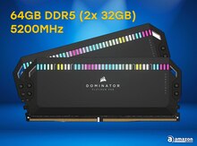CORSAIR 64GB (2 x 32GB) Ram Dominator Platinum RGB  288-Pin PC RAM DDR5 5200 (PC5 41600)