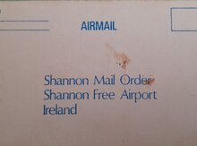 Конверт "Shannon Mail Order Shannon Free Airport İreland"