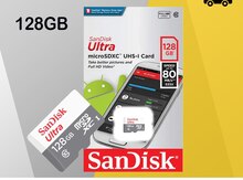 Mikro SD kart "Sandisk Ultra" Class 10 80MB, 128GB