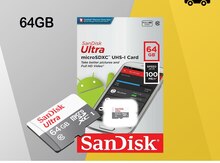 Sandisk Ultra 64gb Class 10 80Mbps Micro SD Kart və adapter