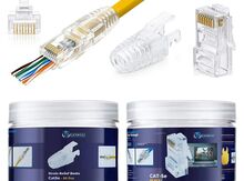 Şəbəkə konnektorları "Pass Through CAT5e  RJ45 connector"