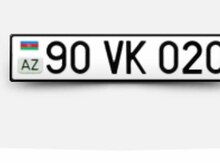 Avtomobil qeydiyyat nişanı - 90-VK-020