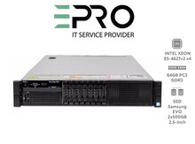 Server DELL R820|E5-4627v2 x4|64GB|2x500GB|1100W|Rack 2U srv