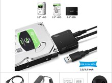 USB 3.0 to SATA 2,5 3,5 inch HDD SSD Cable with 12V 2A adapter