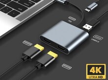 HUB Type-C to 4in1 "Dual HDMI 4K"