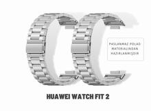 "Huawei Watch Fit 2" metal kəmərləri