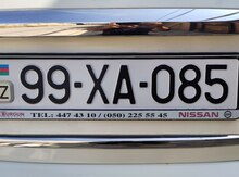 Avtomobil qeydiyyat nişanı - 99-XA-085
