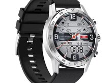 Smart-saat "DT No.1 KK70 Silver Black with silicone strap"