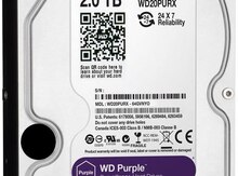SSD "WD 3.5" SATA 3.0 2TB 256MB Purple Surveillance"