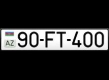 Avtomobil qeydiyyat nişanı - 90-FT-400