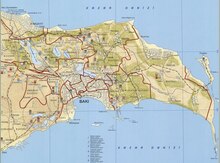 Abşeron yarımadasının xəritəsi