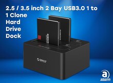 2.5 / 3.5 inch 2 Bay USB3.0 1 to 1 Clone Hard Drive Dock