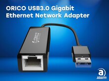 ORICO USB3.0 Gigabit Ethernet Network Adapter ORICO-UTJ-U3-BK-BP