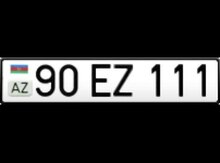 Avtomobil qeydiyyat nişanı - 90-EZ-111