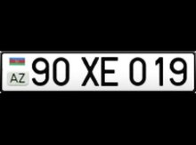 Avtomobil qeydiyyat nişanı - 90-XE-019