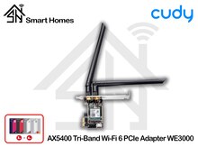 "Cudy" AX5400 Tri-Band Wi-Fi 6 PCIe Adapter, Model: WE3000,WE3000S