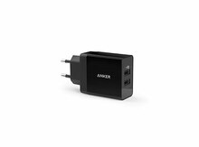 Adapter başlığı "Anker 24W wall charger 2- Port EU BlacK"