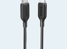 Şarj cihazı "Anker PowerLine III Flow USB-C with Lightning Connector 6ft Black A8663H11"