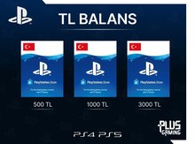 PS4/PS5 üçün "Playstation TL balans" paketi