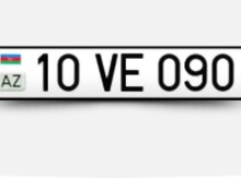 Avtomobil qeydiyyat nişanı - 10-VE-090