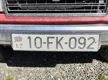 Avtomobil qeydiyyat nişanı - 10-FK-092