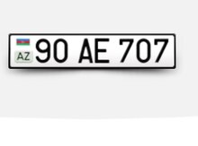 Avtomobil qeydiyyat nişanı - 90-AE-707
