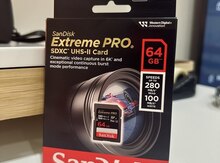 Yaddaş kartı "Sandisk Extreme Pro 64 gb UHS-II"