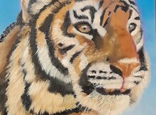 Мини картина маслом "Тигр"