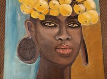 Картина "Африканка с фруктами"