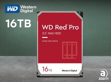 Western Digital 16TB WD Red Pro NAS Internal Hard Drive HDD - 7200 RPM, SATA 6 Gb/s, CMR, 256 MB