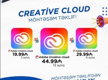 "Adobe Creative Cloud" səhifəsi
