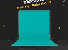 "Yiscaxia" Mavi Yaşıl Kağız Fon #7