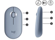 Kompüter siçanı "Logitech Pebble M350 Wireless Blue-Grey"