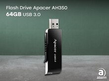 Flash Drive Apacer AH350 64GB USB 3.0 Black AP64GAH350B-1