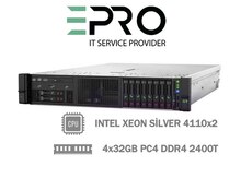 HPE DL380 G10|Silver 4110x2|128GB|500W|HP Gen10 8SFF 2U server proliant