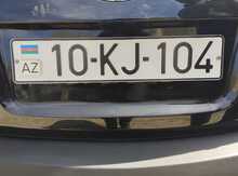 Avtomobil qeydiyyat nişanı – 10-KJ-104
