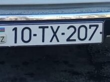 Avtomobil qeydiyyat nişanı - 10-TX-207