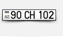Avtomobil qeydiyyat nişanı - 90-CH-102