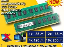 Operativ yaddaş "DDR3 8GB 12800 1600Mhz Kingston"