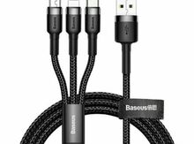 USB kabeli "Baseus 3in1 3.5 Amper"
